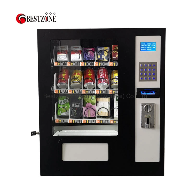 15 Selections Tabletop Small Snack and Drink Combo Vending Machine Support Coin Bill and Credit Card as Payment