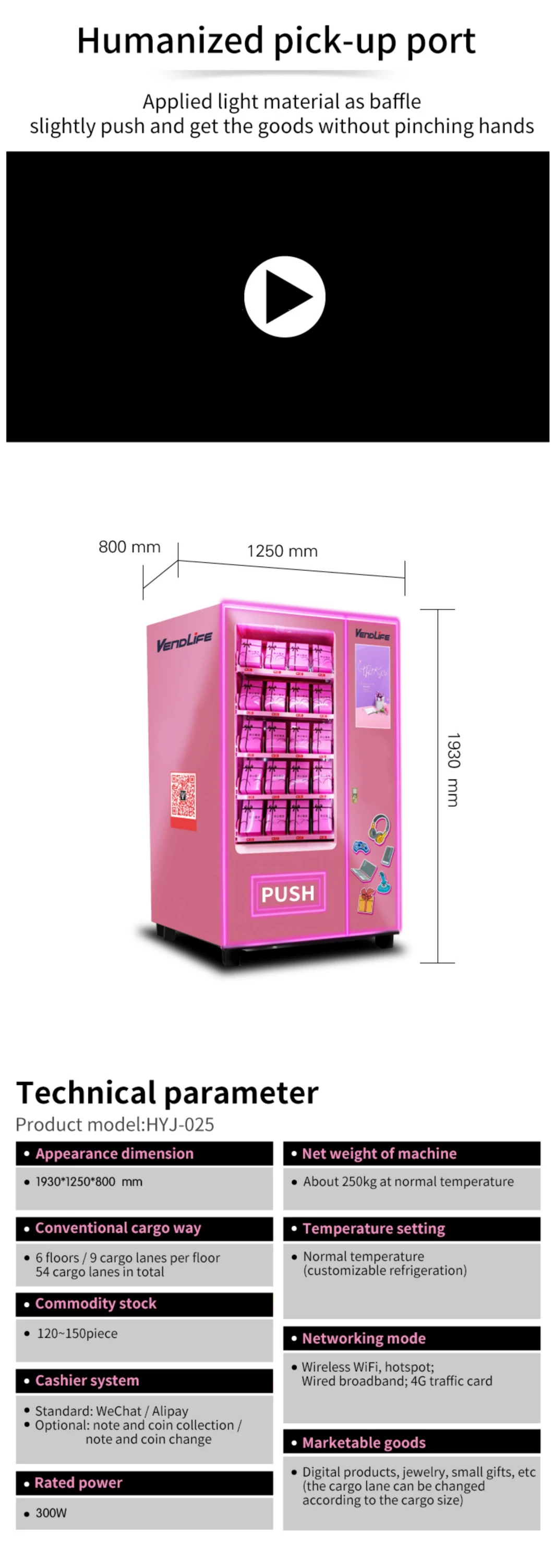 Outdoor Shopping Mall Girls Beauty Make up Booth Lashes Hair Eyelash Vendlife Vending Machine