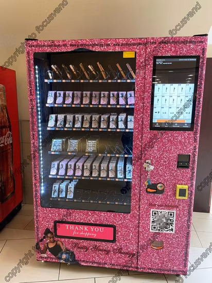 Máquinas expendedoras digitales para cosméticos Maquillaje Productos de belleza con luces LED