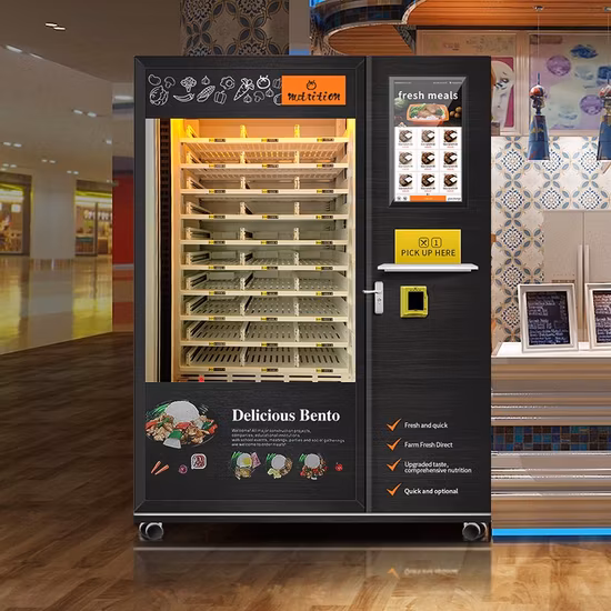 Calefacción automática de la máquina expendedora de comida caliente de la caja de almuerzo de la comida del desayuno de los alimentos de preparación rápida