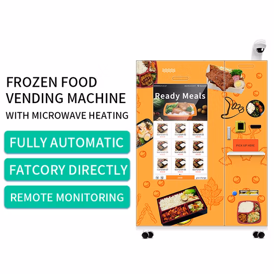 Máquina expendedora de alimentos congelados con pantalla táctil grande de 49 pulgadas completamente automática